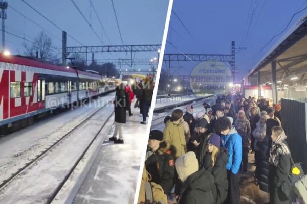 &laquo;Все поезда стоят&raquo;. Массовый сбой в движении электричек произошел на МЦД-3 и Ленинградском направлении: фото и видео